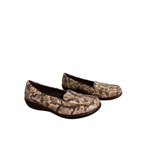 Brand New Collection by Clarks Washland Jam Natural Snake Loafers Size 11 - Picture 4 of 12